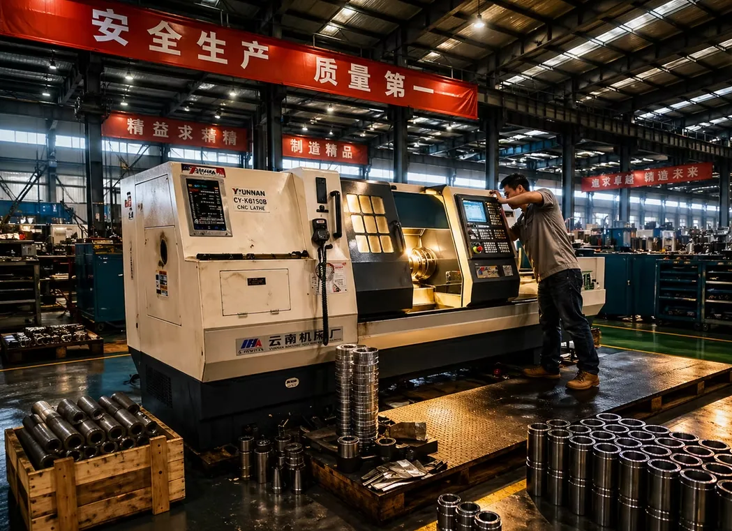 Precision machining of cubic press components